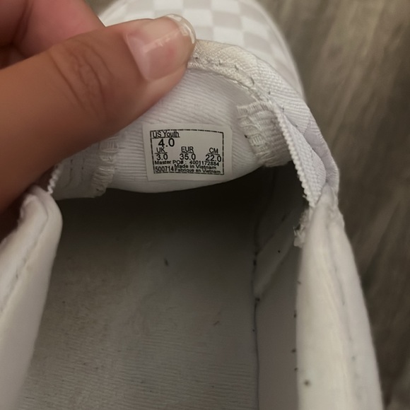 White Checkered Vans - Picture 4 of 4